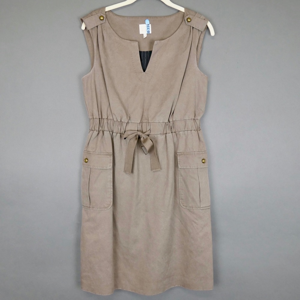 Anthropologie Trench Khaki Dress with Pockets